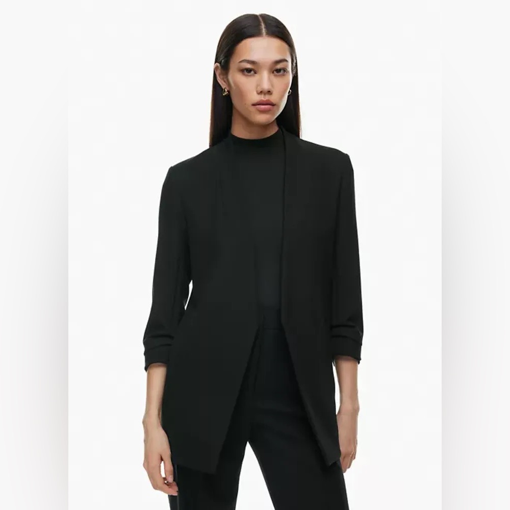 Aritzia New Power Black Formal Wedding Guest Business Casual Office Blazer Sz 00